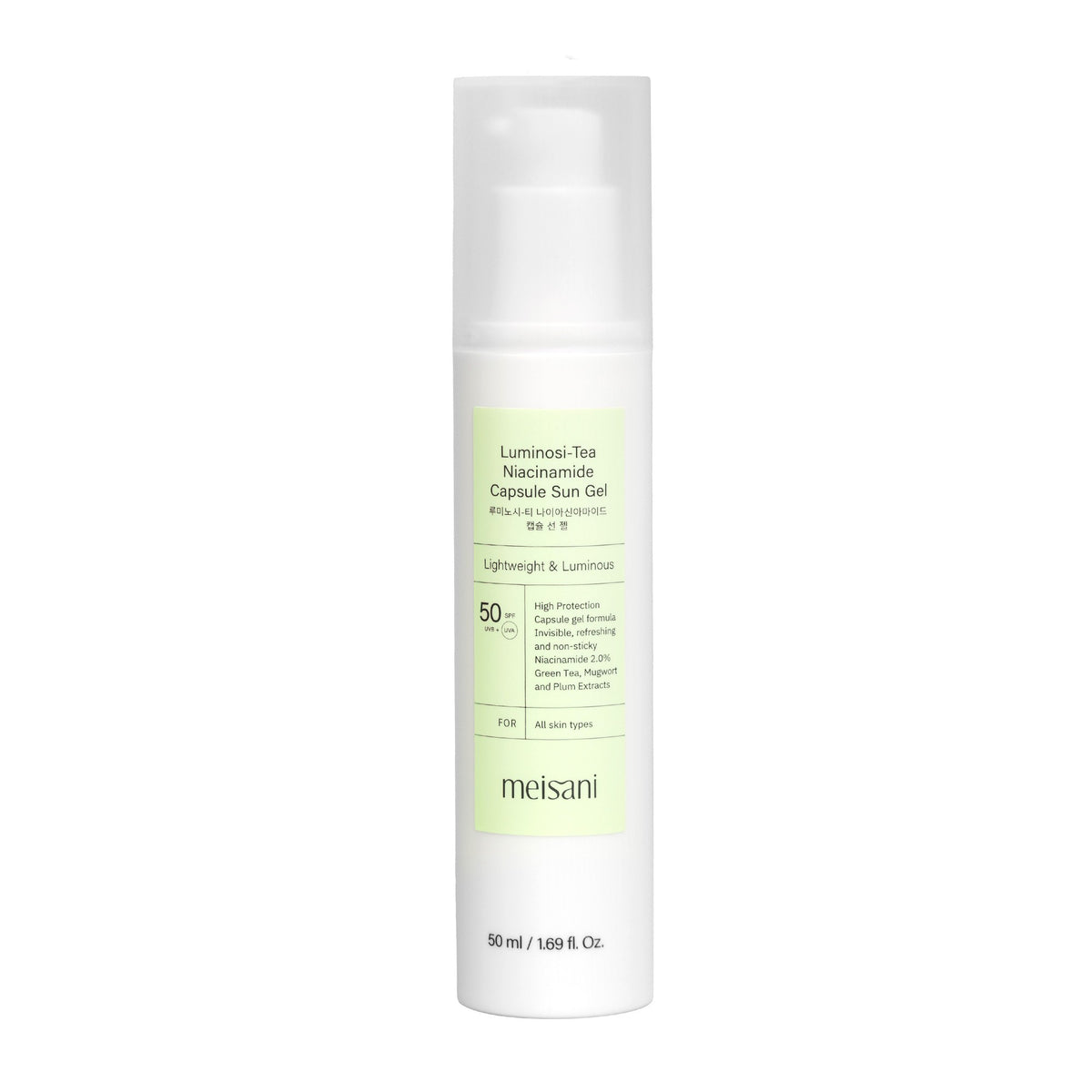 Meisani Luminosi-Tea Niacinamide Capsule Sun Gel Spf50